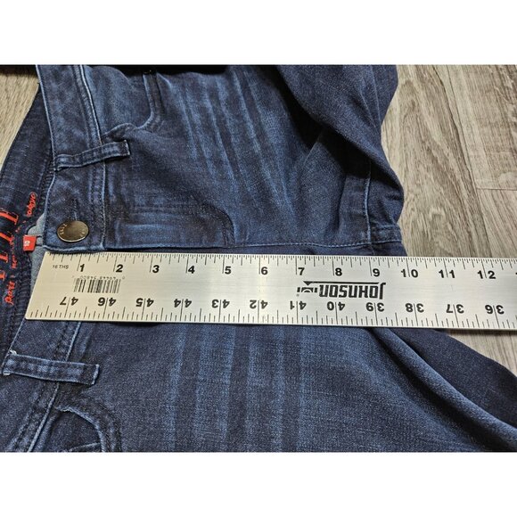 (3/$35) ELLE Jeans Denim Womens 10 Blue Dark Wash Stretch Skinny Mid Rise - Picture 10 of 11